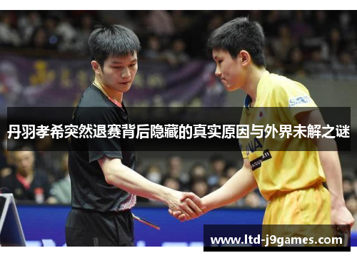丹羽孝希突然退赛背后隐藏的真实原因与外界未解之谜